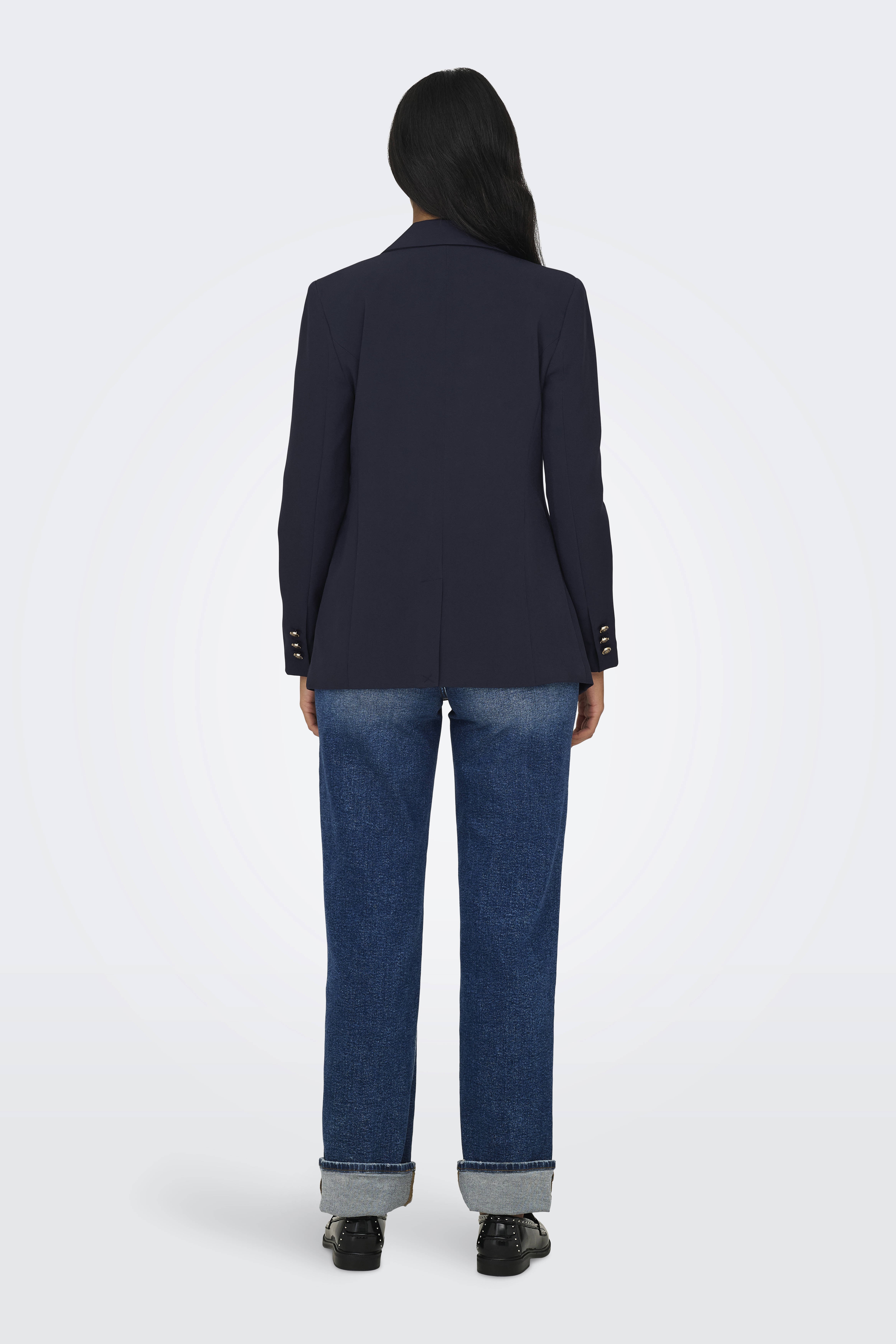 ONLY oversized blazer ONLASTRID van polyester donkerblauw