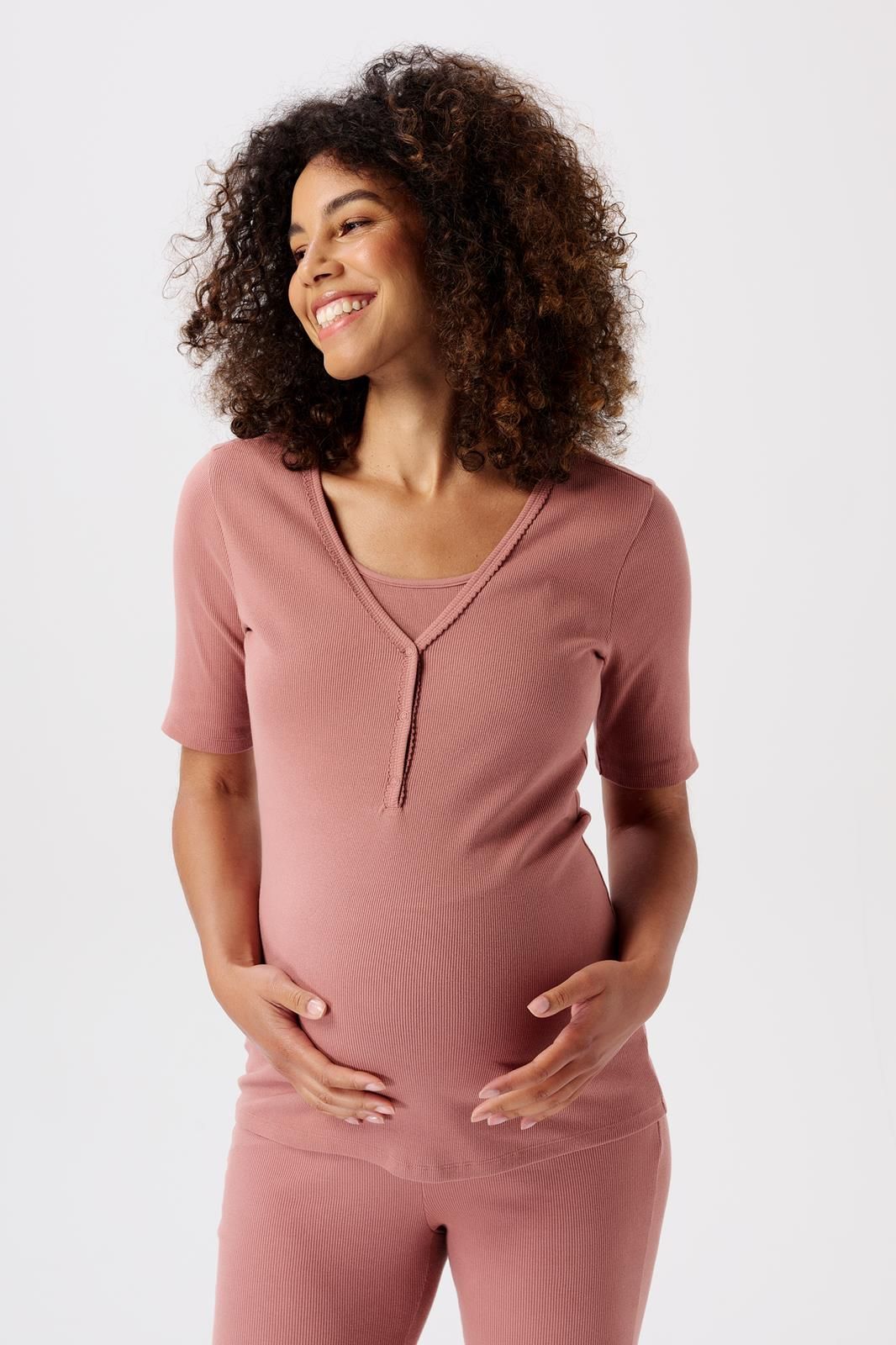 Noppies Maternity Pyjamatop met voedingsfunctie Renate - Burlwood