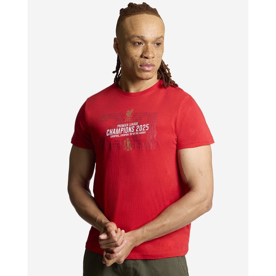 Liverpool T-Shirt EPL Champions 2024/25 - Rouge PRÉ-COMMANDE