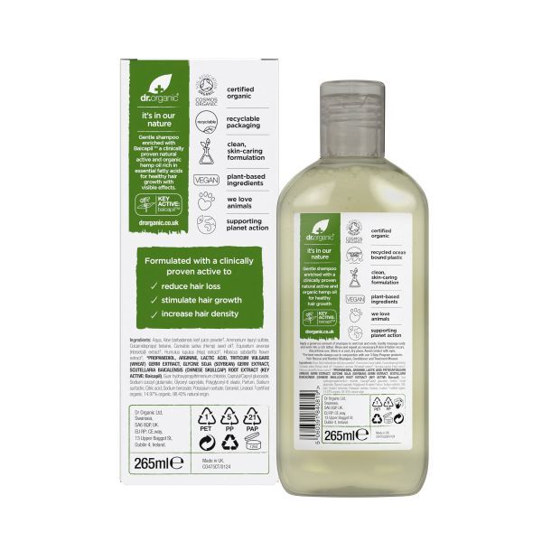 Dr. Organic Hemp Oil Hair Rescue and Restore Shampoo