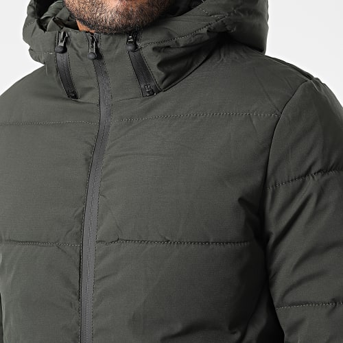Doudoune Capuche Vert Kaki