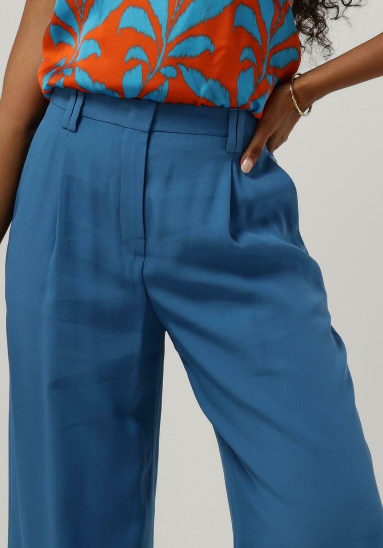 VANILIA blauwe vanilia pantalon crepe tailored wide pant