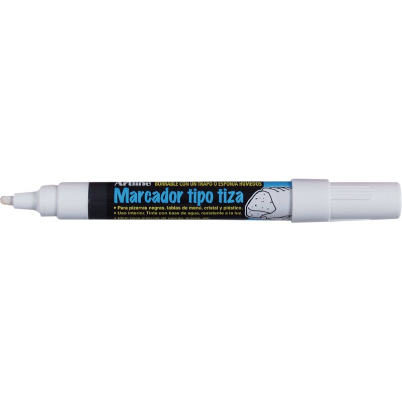 Marqueur artline fenêtres pointe fibre acrylique conique 4mm encre liquide craie pigmentée base eau inodore blanc