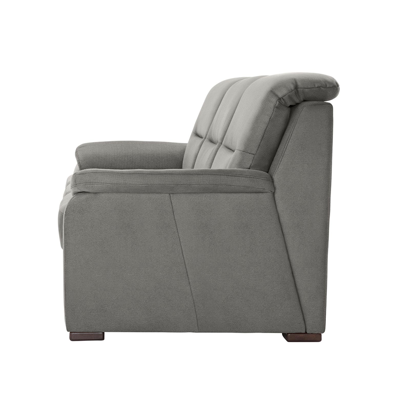polsterpower 3-Sitzer-Sofa - Belle silver - Basismodell
