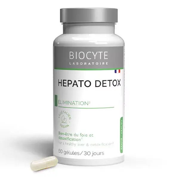 Biocyte Hepato Detox para o Bem-Estar do Fígado - Cardo Mariano, Funcho e Alcachofra - 60 cápsulas