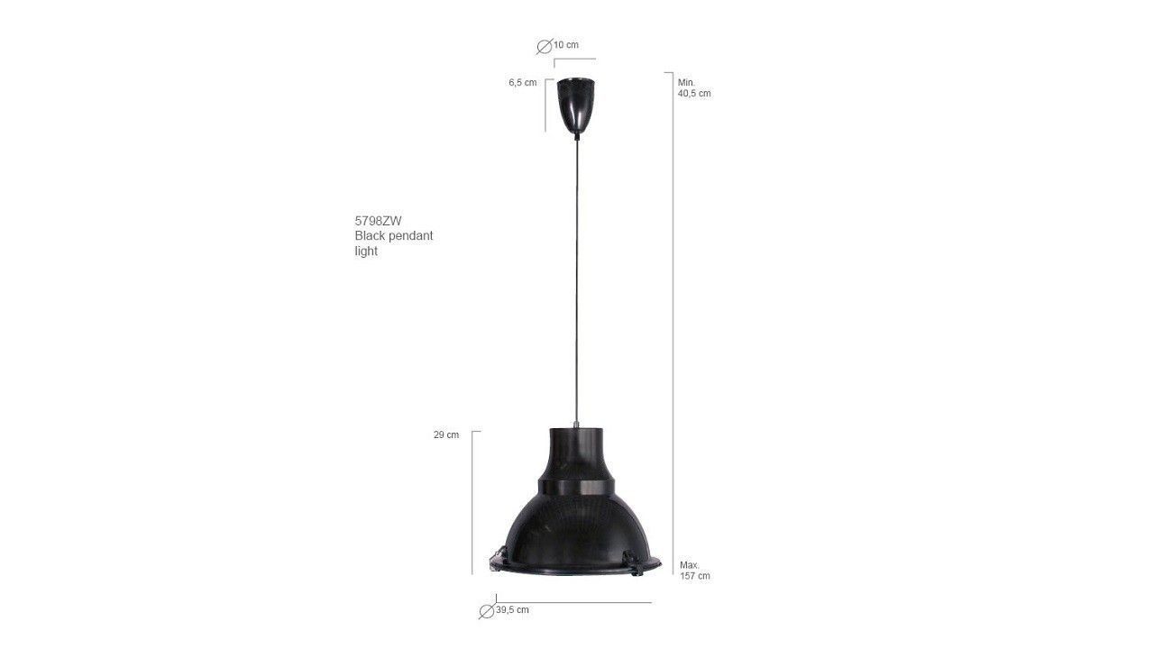 Hanglamp 5798ZW Parade ⌀40  x H150 cm