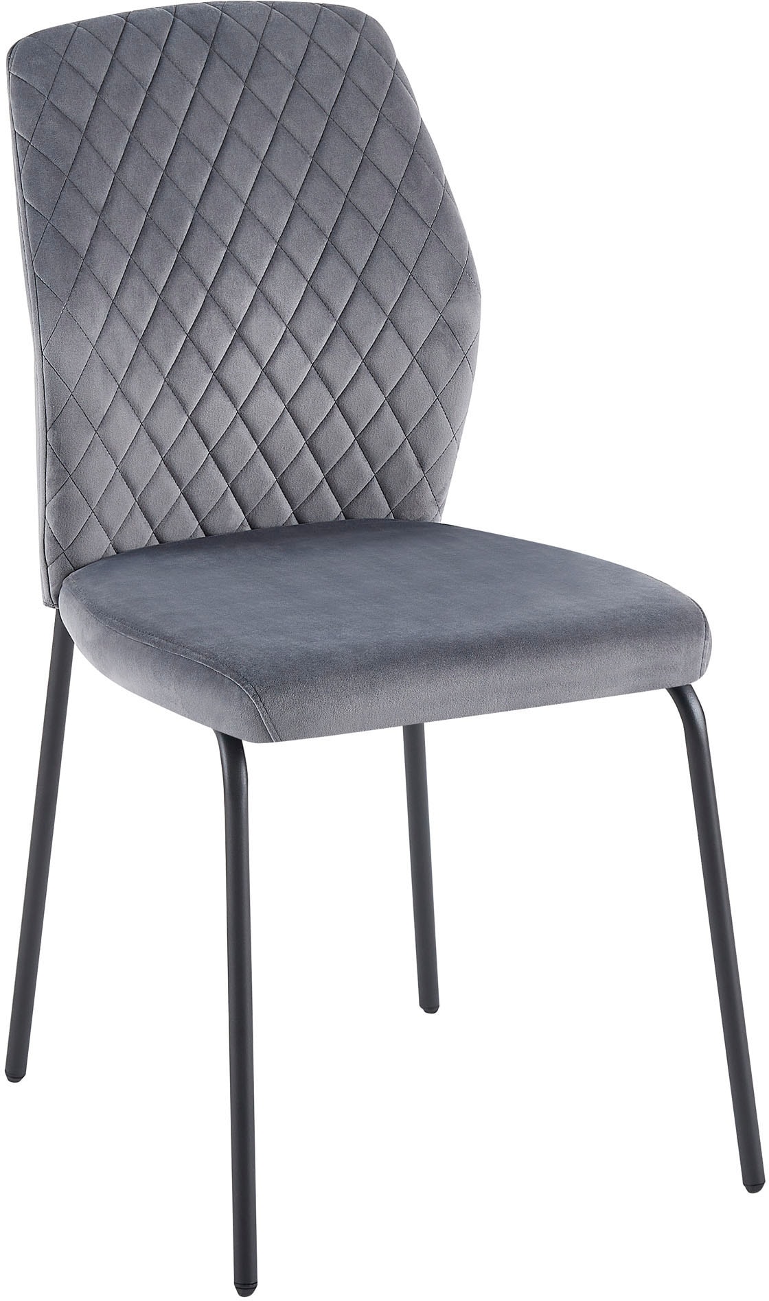 SalesFever 4-Fussstuhl »Esszimmerstuhl mit elegantem Stil« (Set) 2 Stk.2er Set mit eleganter Wabensteppung im Rücken