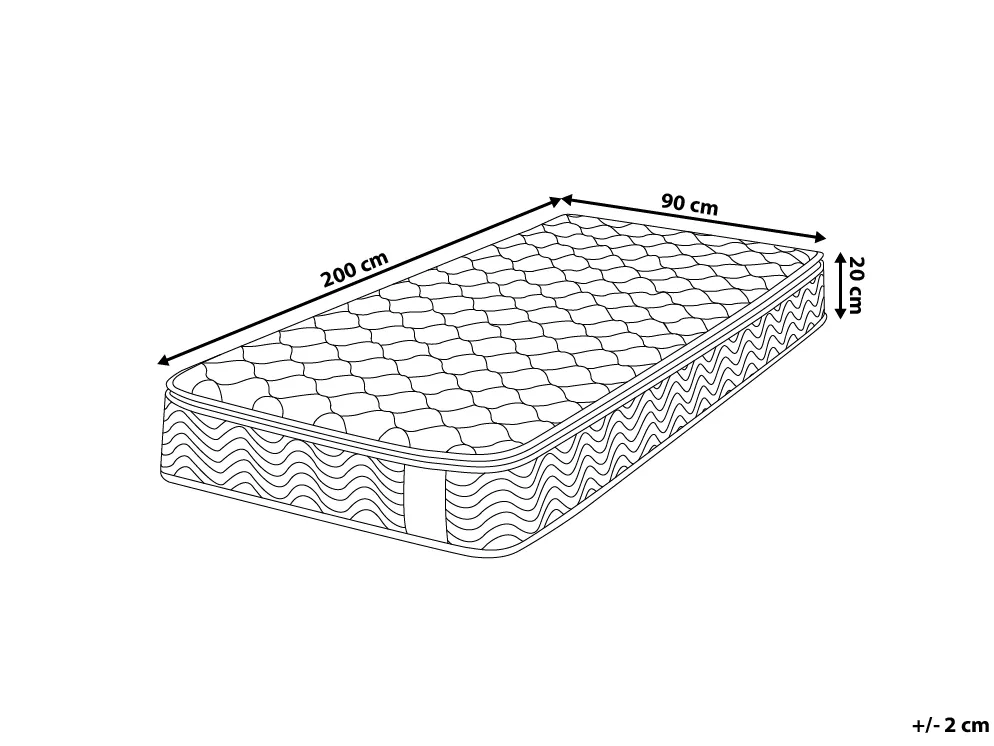 Pocketveringmatras SPLENDOUR H3/4 Hard 90 x 200 cm