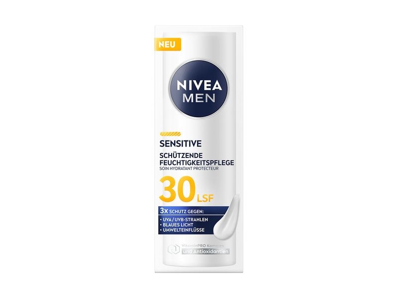 NIVEA MEN Sensitive Schützende Feuchtigkeitspflege LSF30 30 Men Care Sensitive Pflege LSF 30