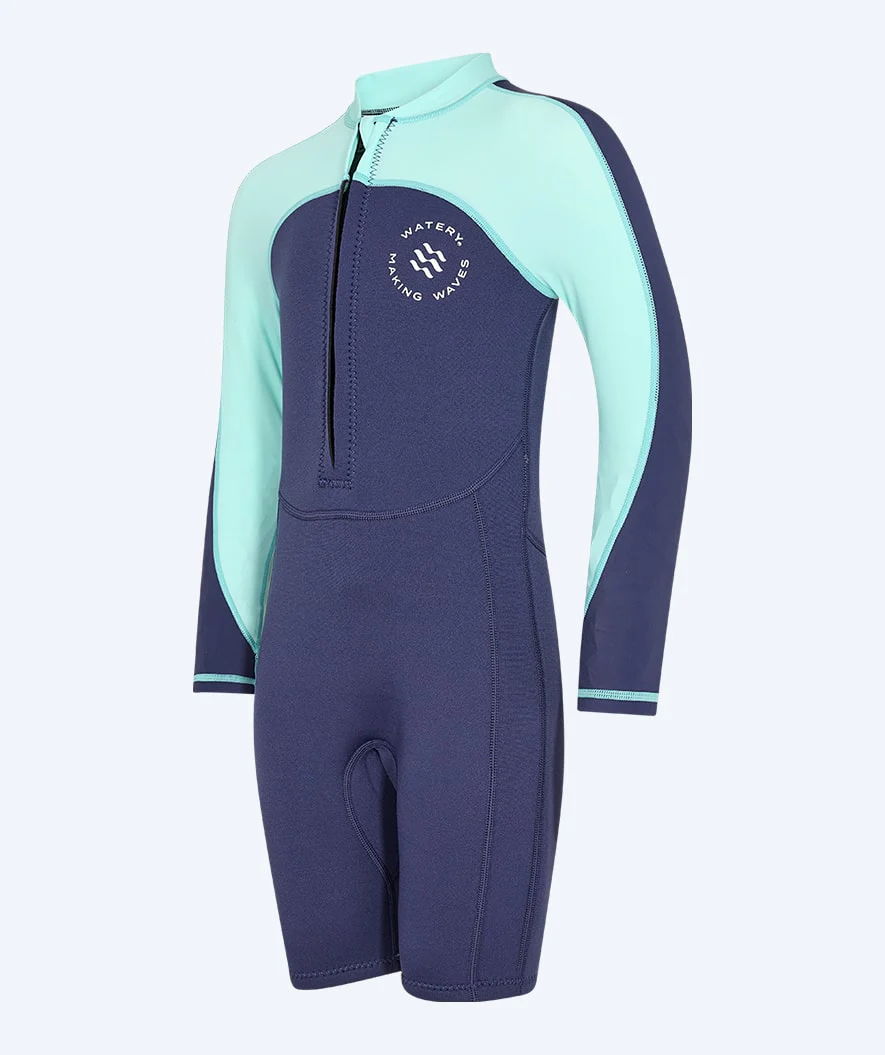 Watery UV våddragt til børn - Calypso Langærmet - Atlantic Turquoise