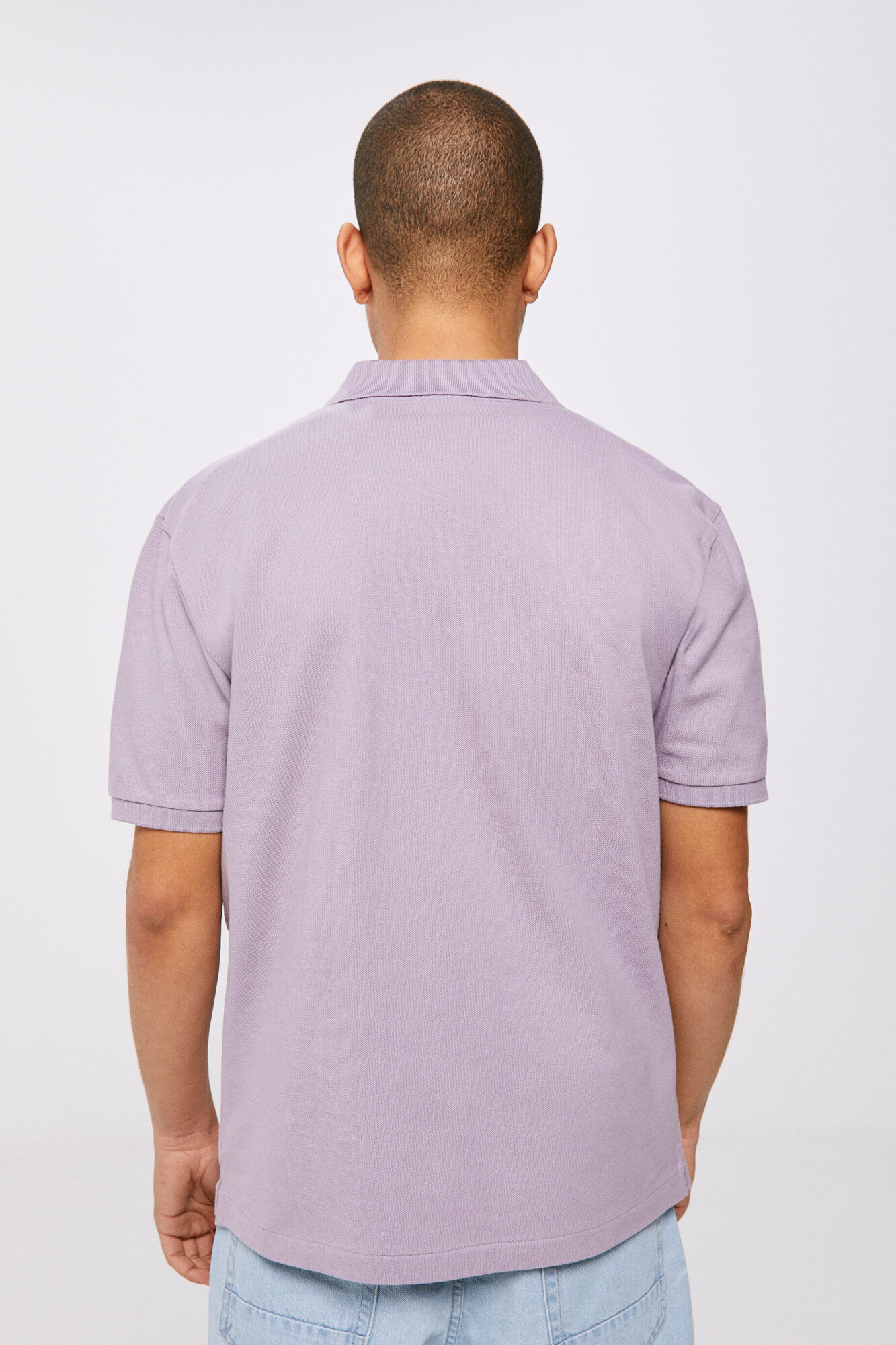 Polo básica em piqué - roxo