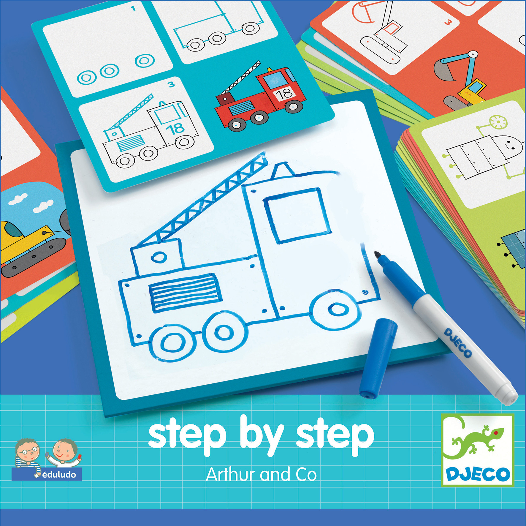 Djeco Djeco step by step tekenkaarten