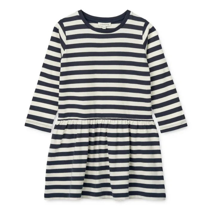 Liewood Robe Coton Bio Rayée Lima | Bleu marine