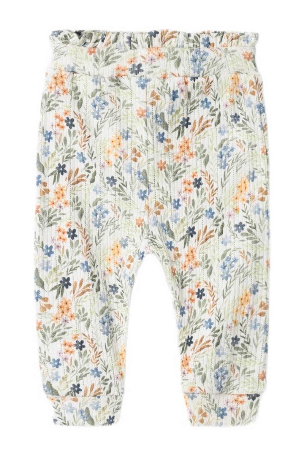 NAME IT baby gebloemde broek NBFKEJSA ecru/groen/blauw