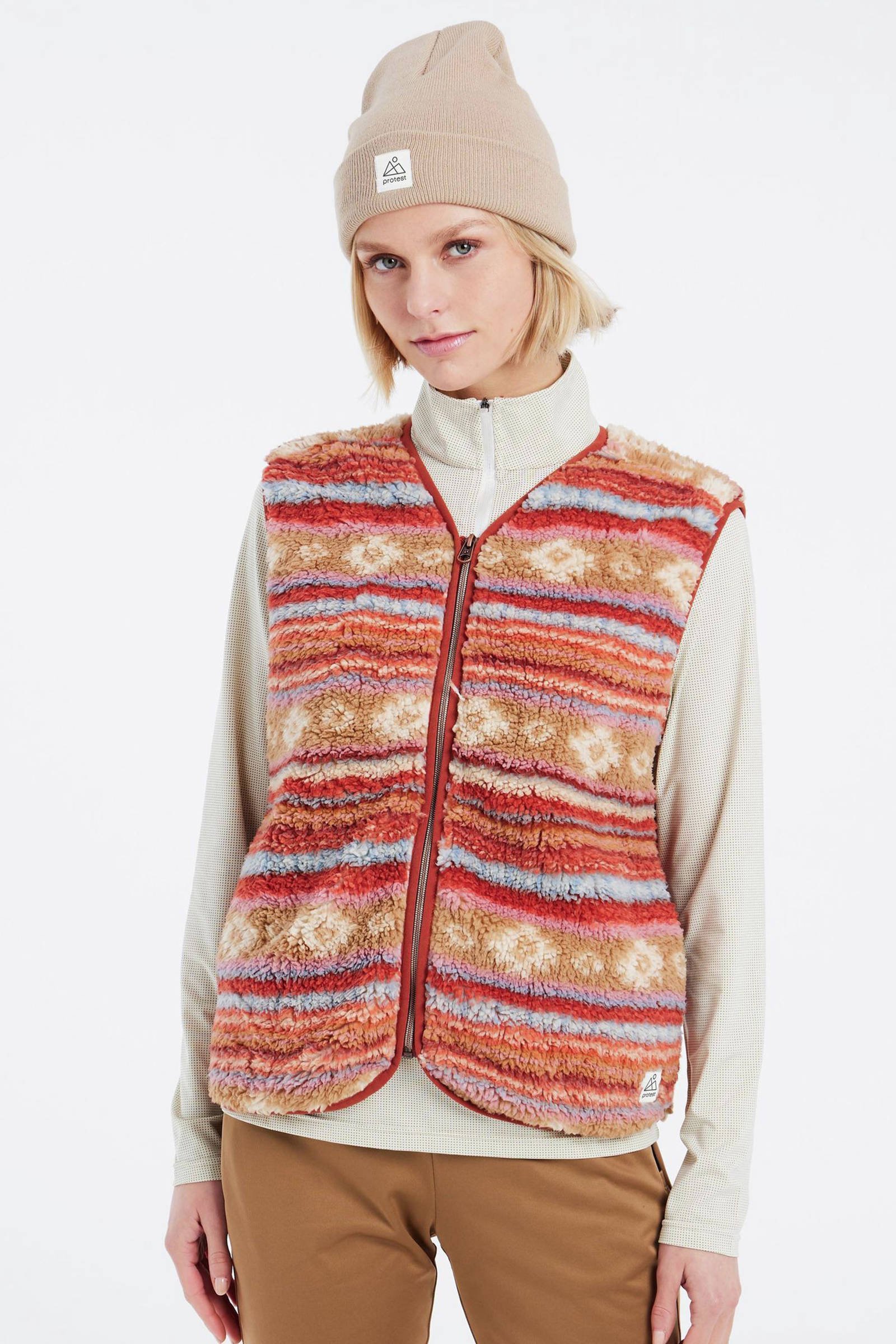 Protest fleece bodywarmer PRTTOMAMU bruin/terra/ecru