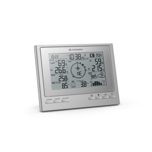 Estação meteorológica 7 em 1 com sensor externo da Climatescout RC Bresser