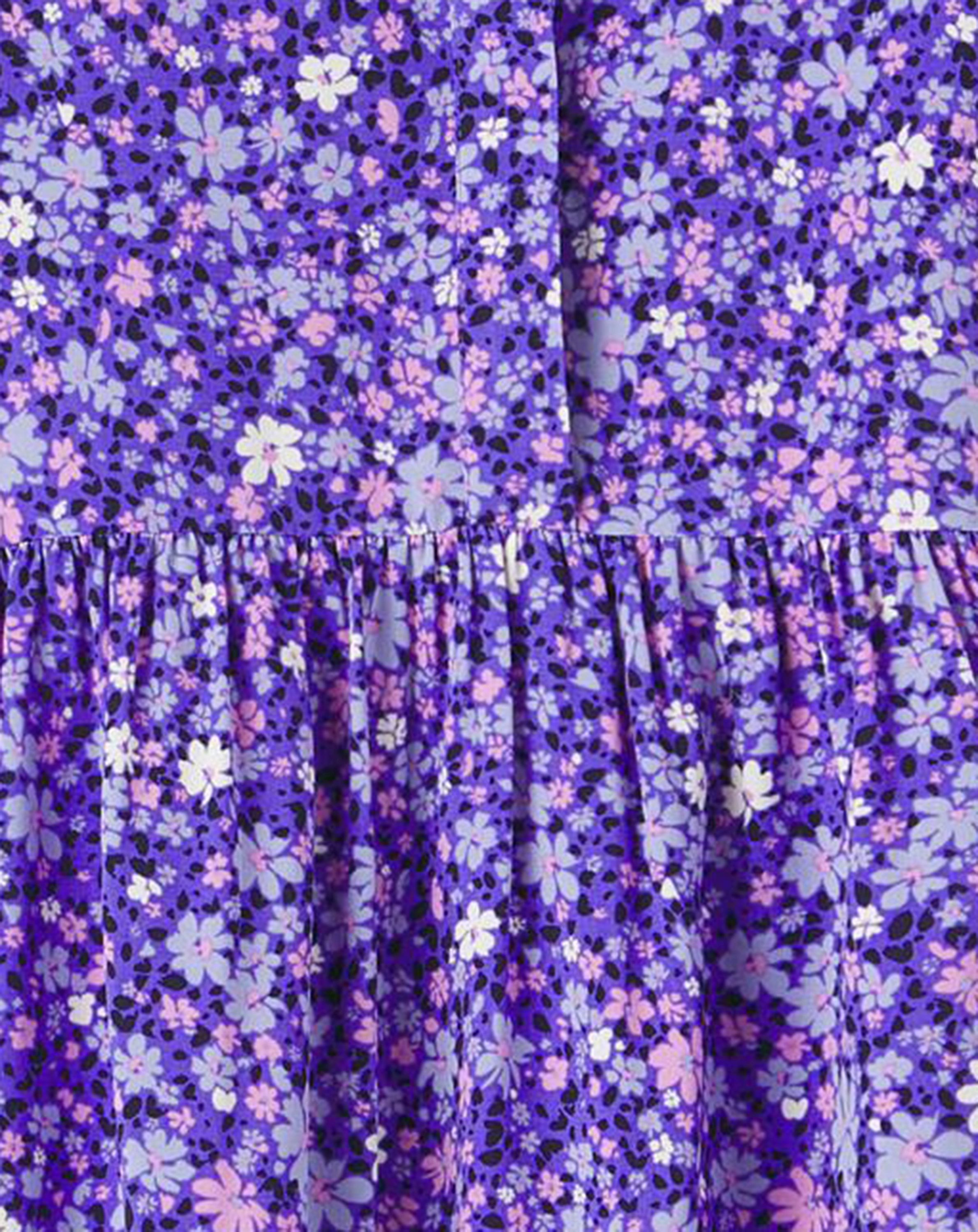 Kurzarmkleid NKFFANN geblümt in purple opulence