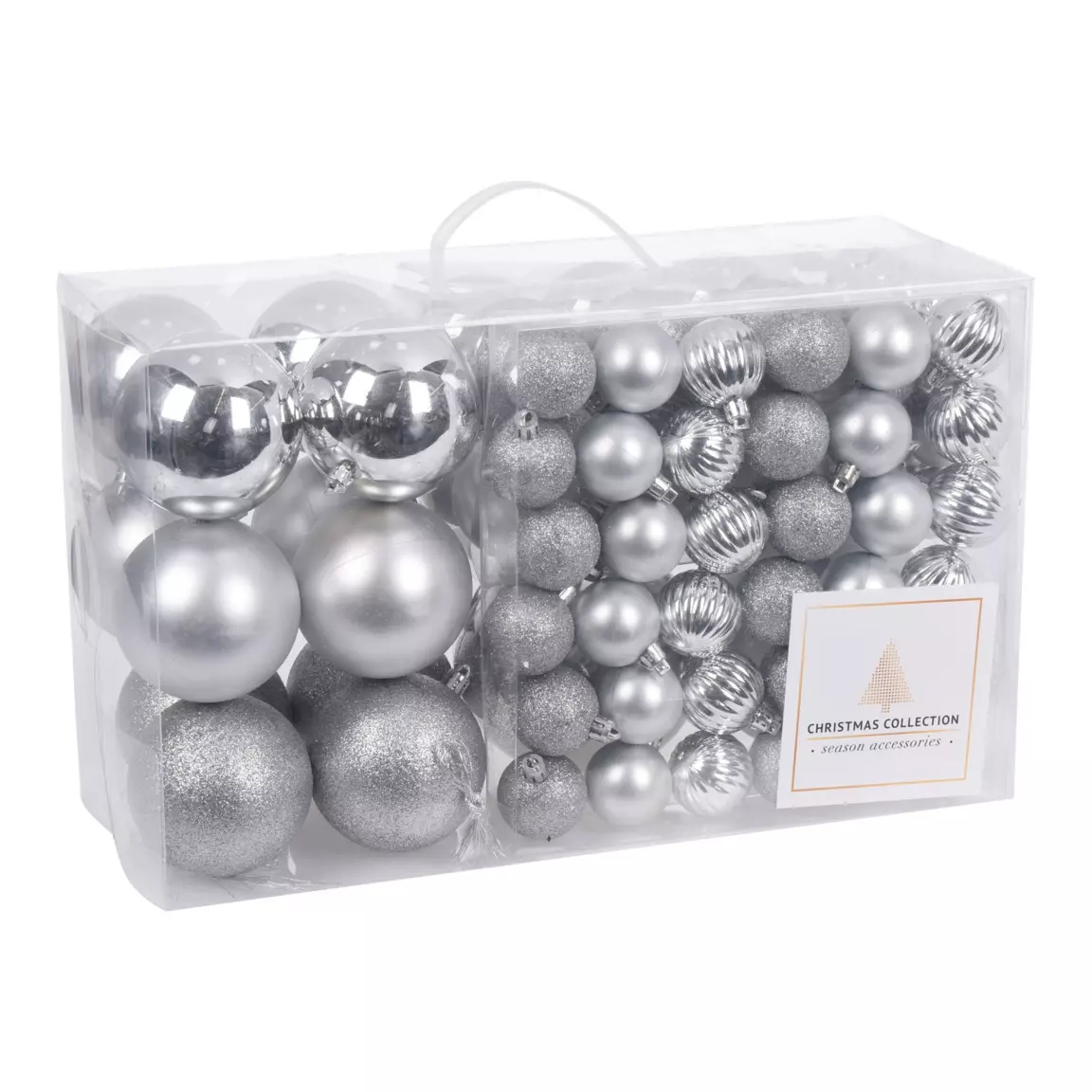 Lot de 94 boules de Noël Season Argent
