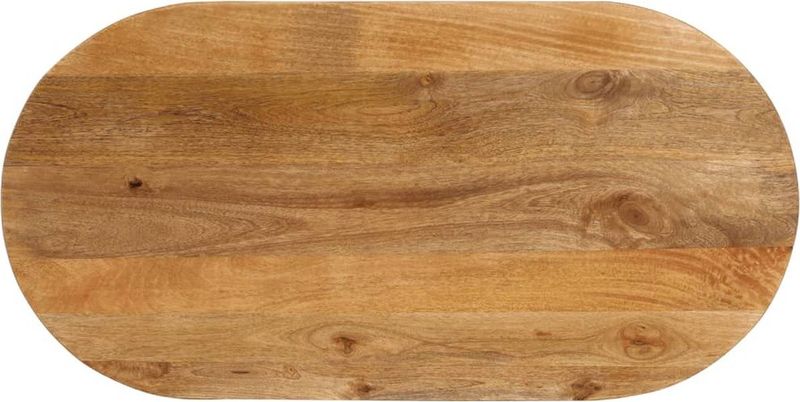 vidaXL - Tafelblad - Ovaal - Massief Mangohout - 110x50x3,8 cm