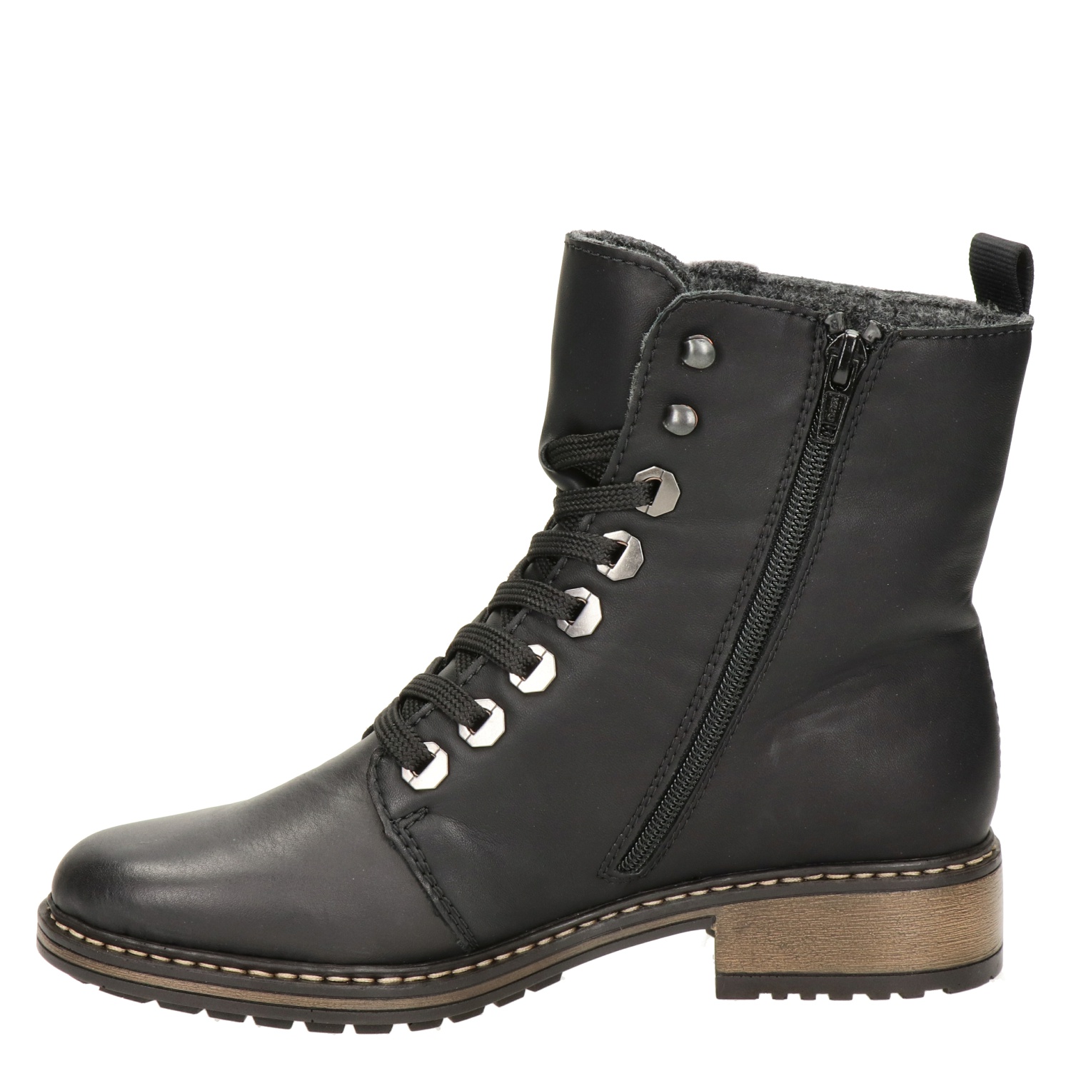 dames veterboot Rieker Zwart