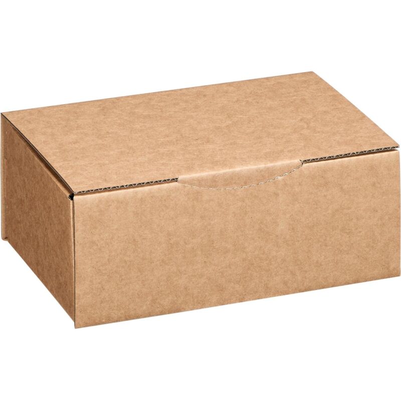 Boîte postale kraft brun simple cannelure H 10 x L 15 x P 25 cm