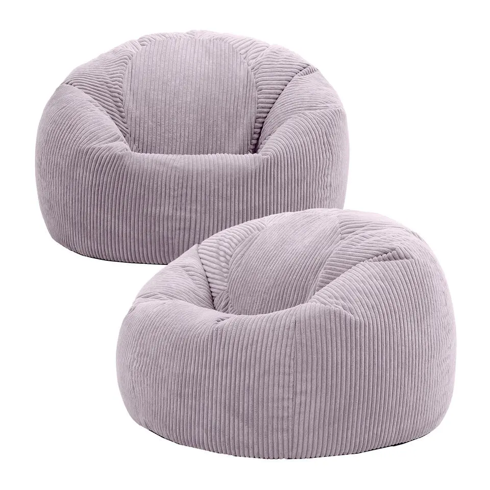 Set van 2 icon Zitzak Kingston - Corduroy Zitzak Volwassenen - Paars