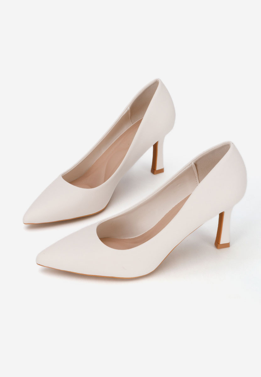 Chaussures à talon fin blancs Patricka V2