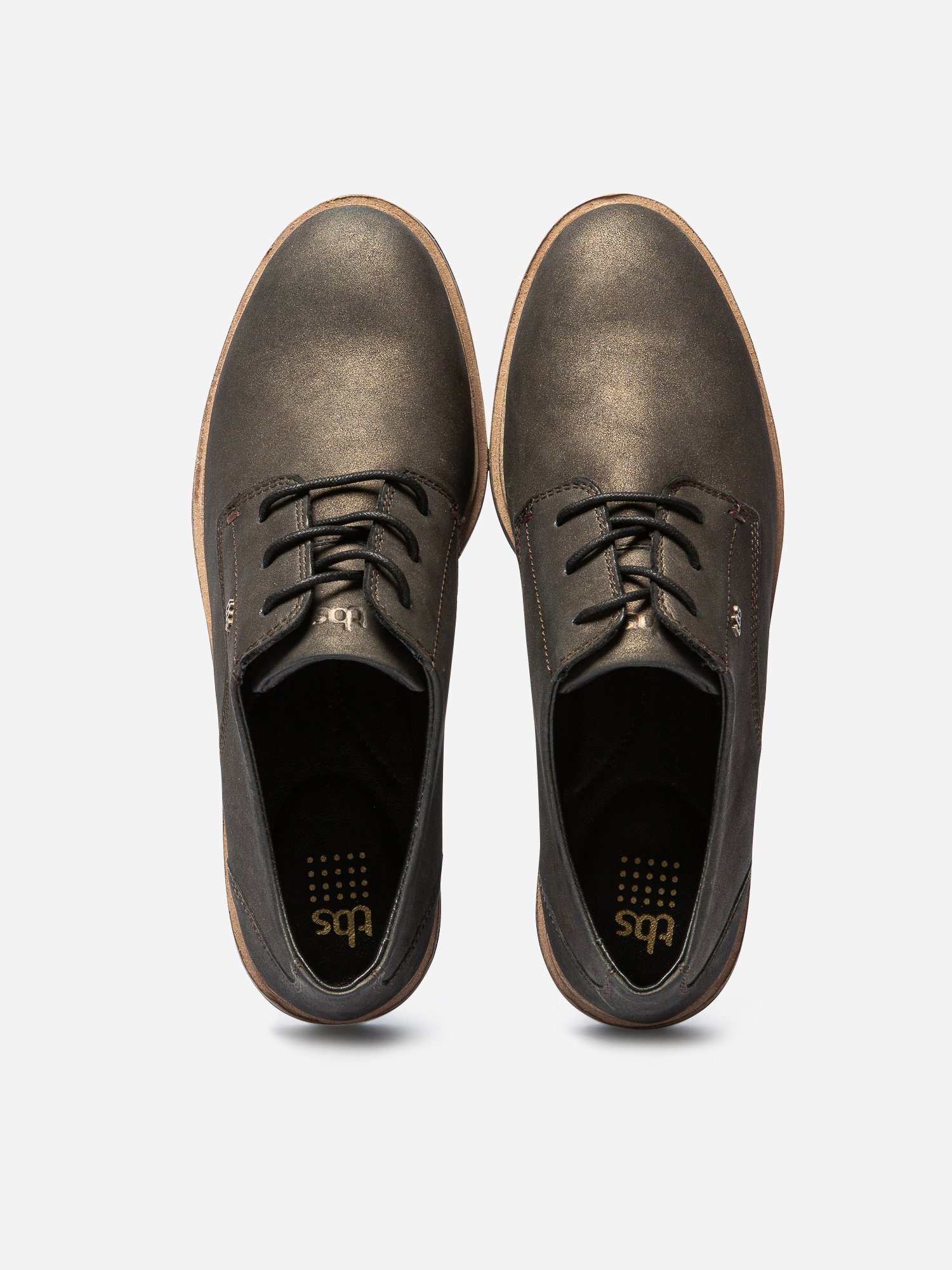 Derbies Femme Confort Purefoam Cuir Bronze