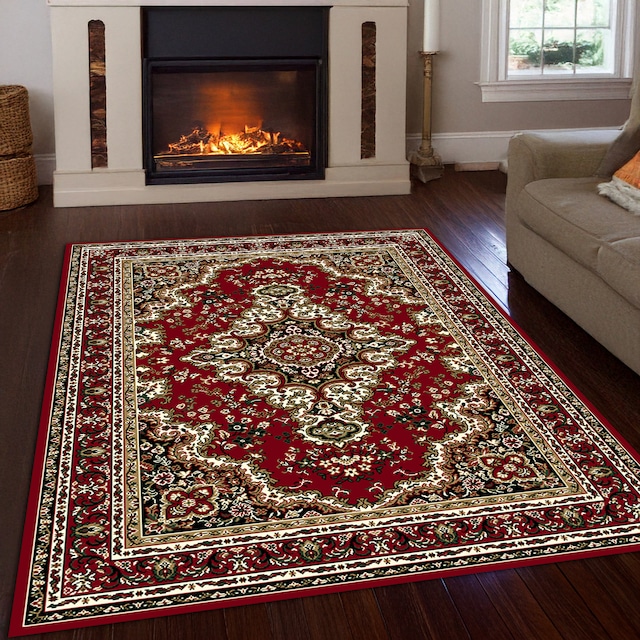 GOODproduct Teppich »Oriental, Made in Belgium« rechteckig 7 mm Höhe Orient-Optik, mit Bordüre, Teppich, Kurzflor, Weich, Kundenliebling