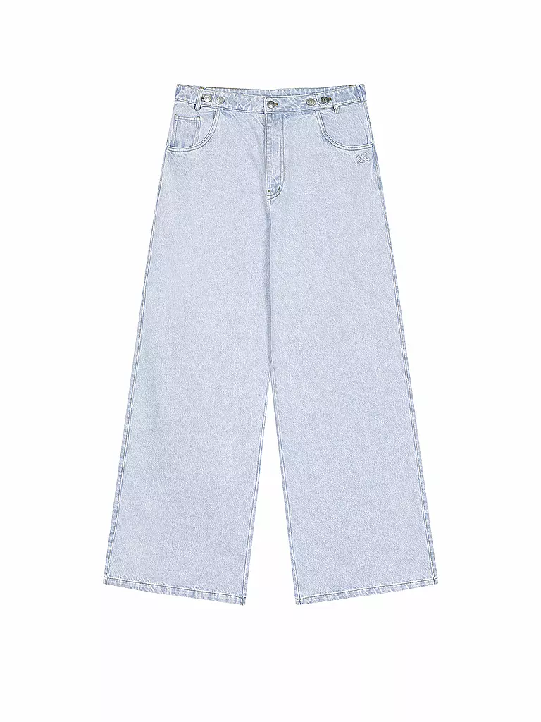KARO KAUER Jeans Wide Fit hellblau