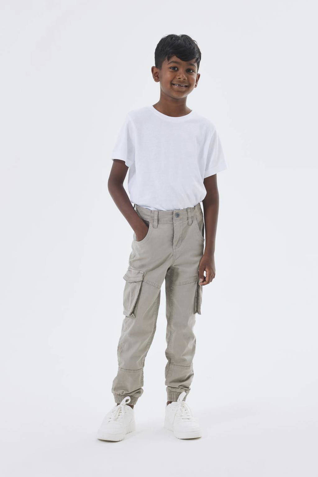 NAME IT regular fit cargobroek NKMRYAN beige