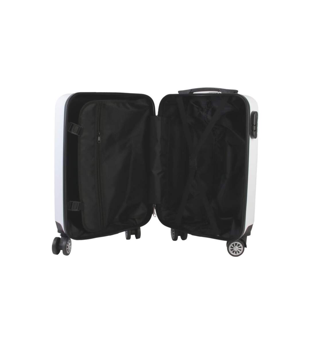 Paris Prix - Valise Cabine Embossée ananas 28l Blanc
