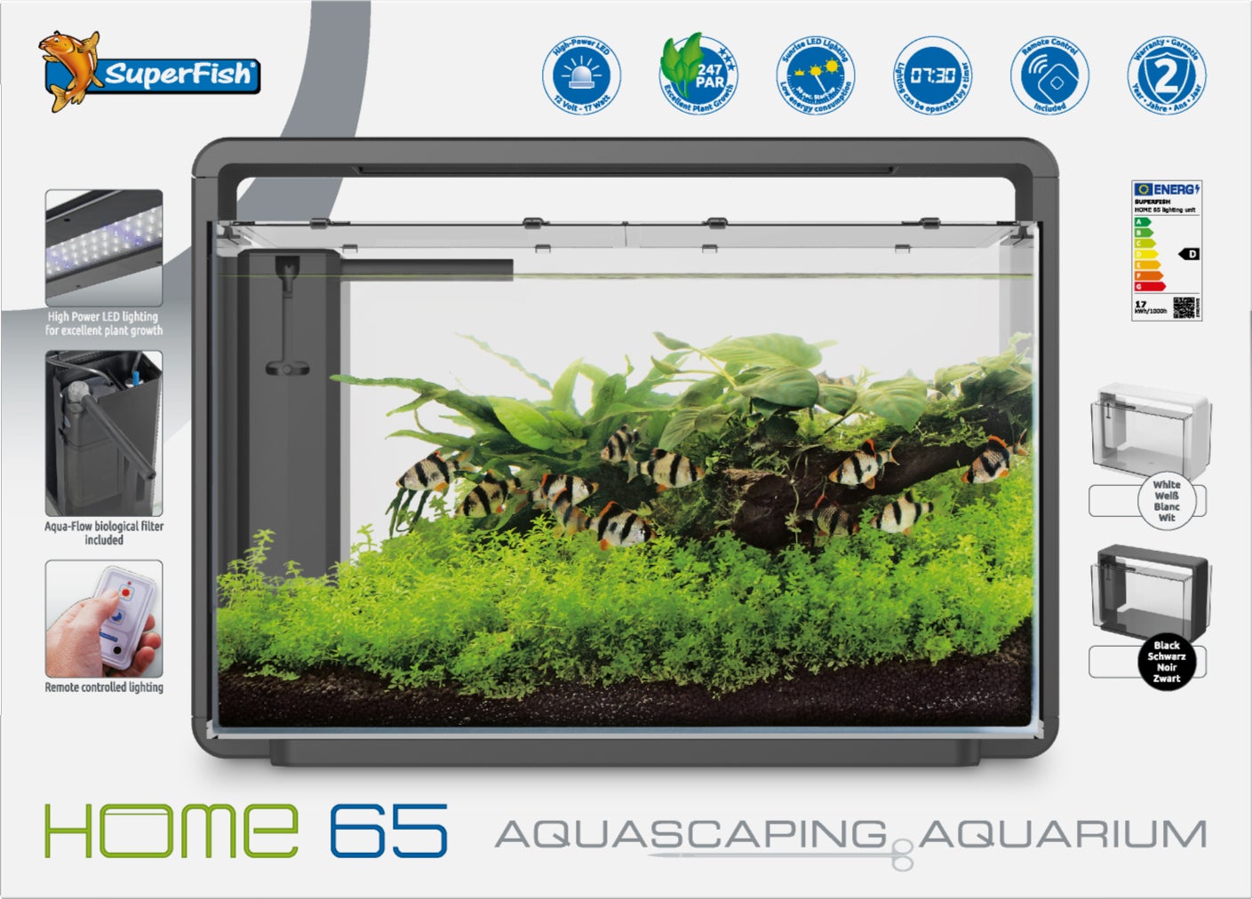 SuperFish aquarium Home 65 zwart 60 L