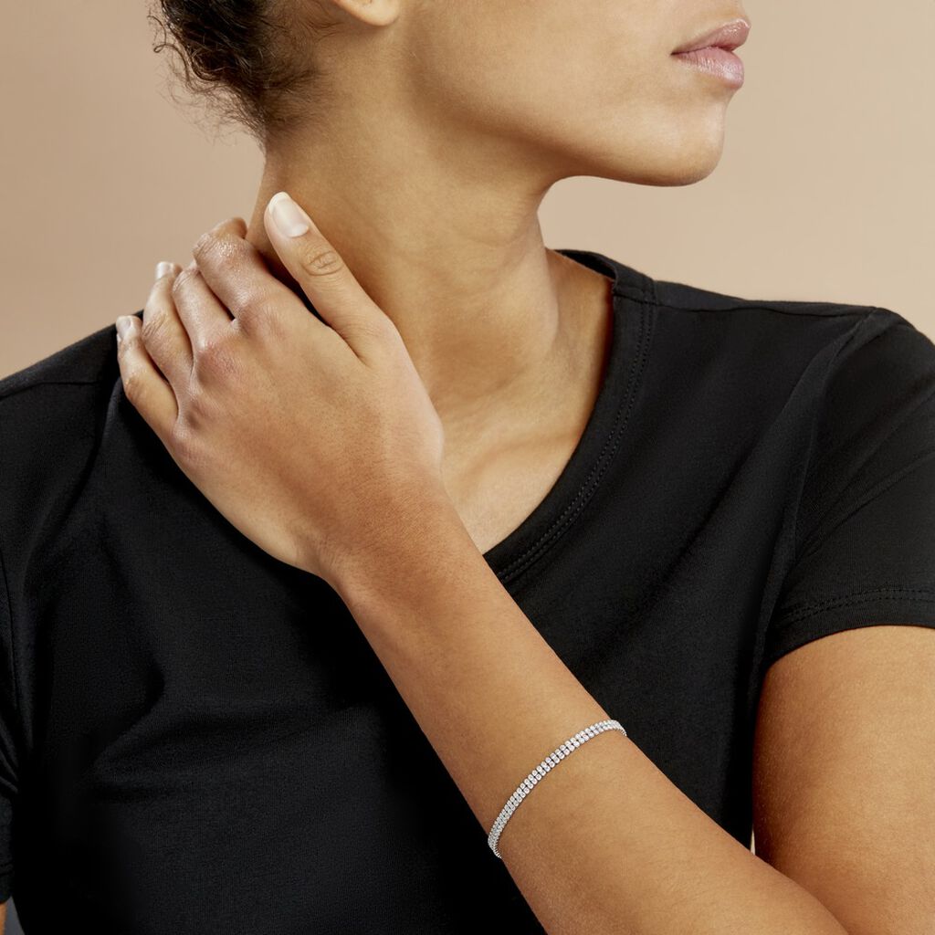 Bracelet Anthia Argent Blanc Oxyde De Zirconium