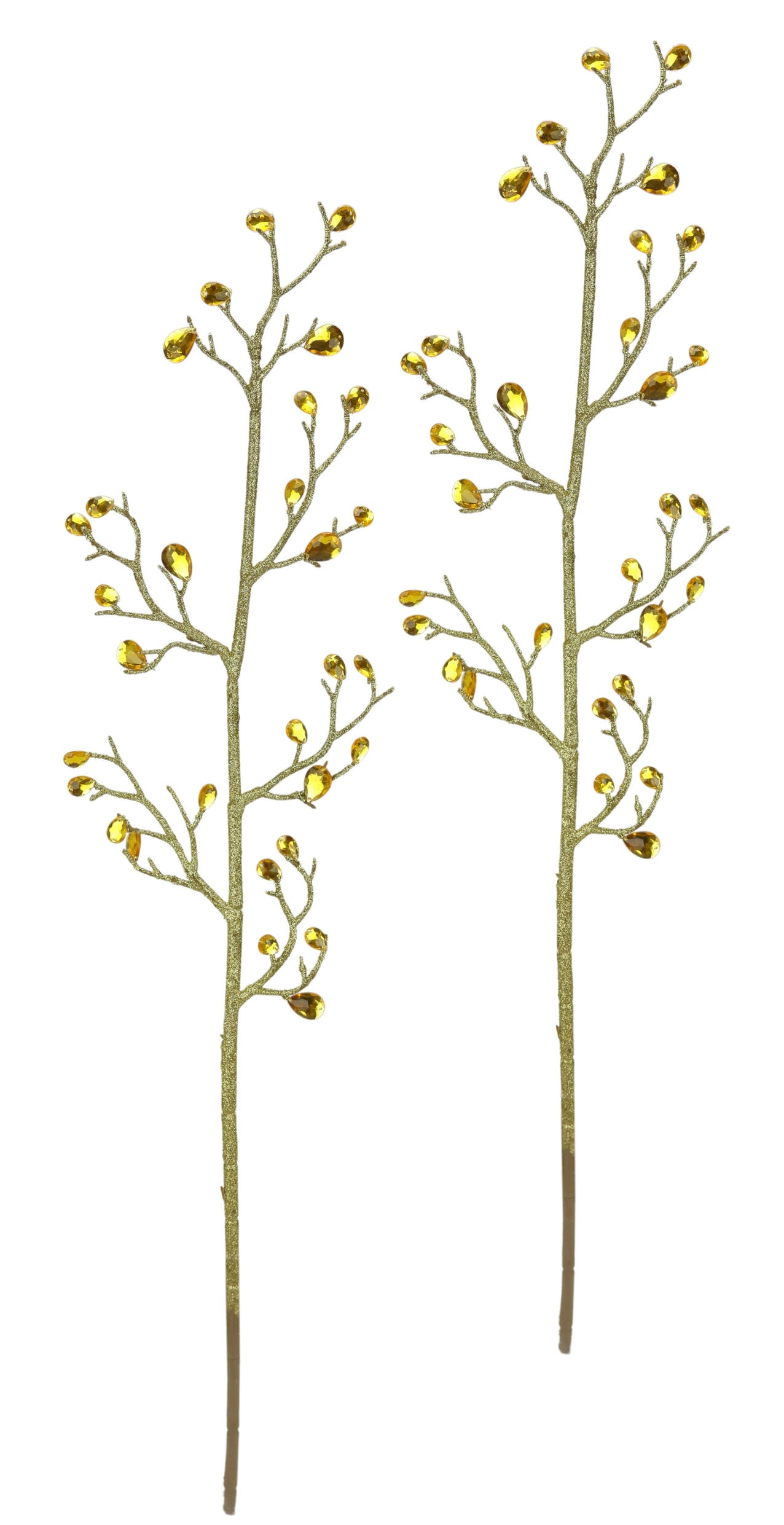 I.GE.A. Kunstzweig »Dekozweig« 2er Set 70cm Acryl Steine Blätter Adventskranz Floristik Deko Zweig