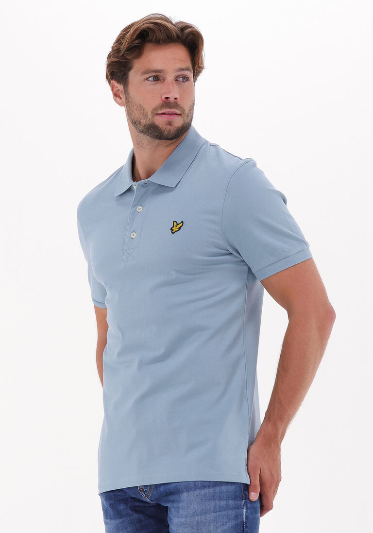 LYLE & SCOTT lichtblauwe lyle & scott polo plain polo shirt