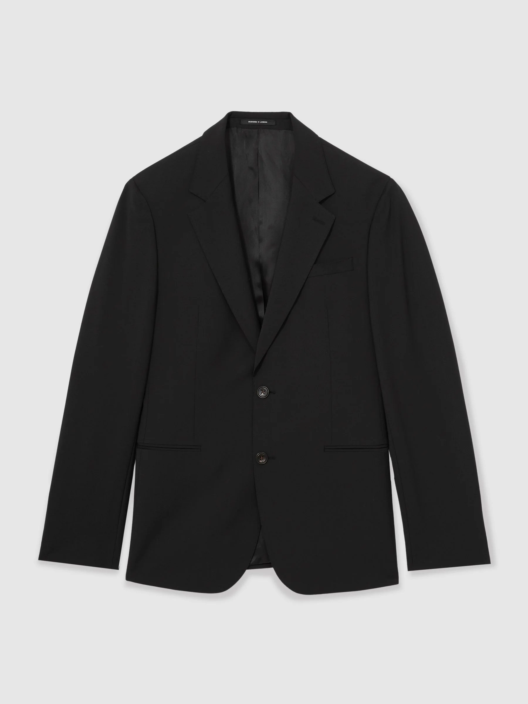 Zwart - Reiss Promise Wool-Blend Single-Breasted Suit Blazer Slim-Fit