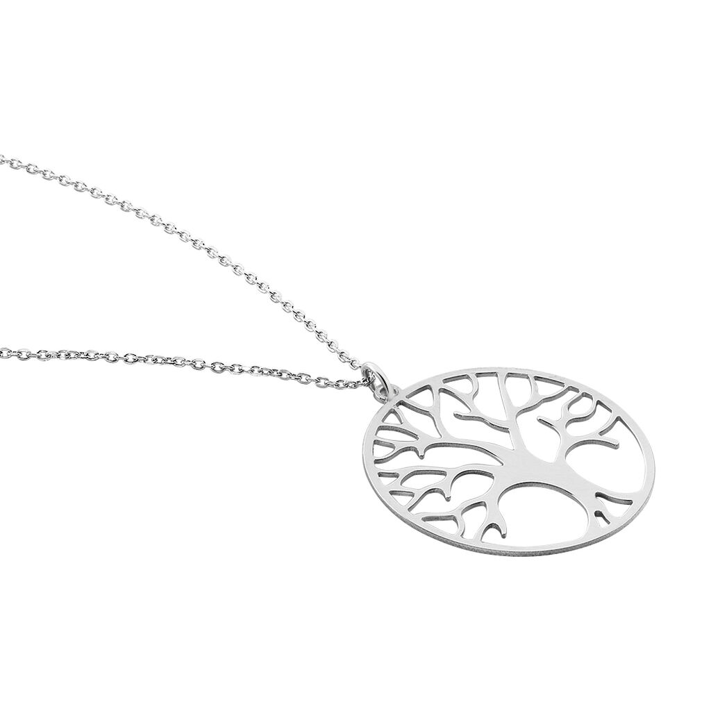 Collier Sautoir Philana Argent Blanc