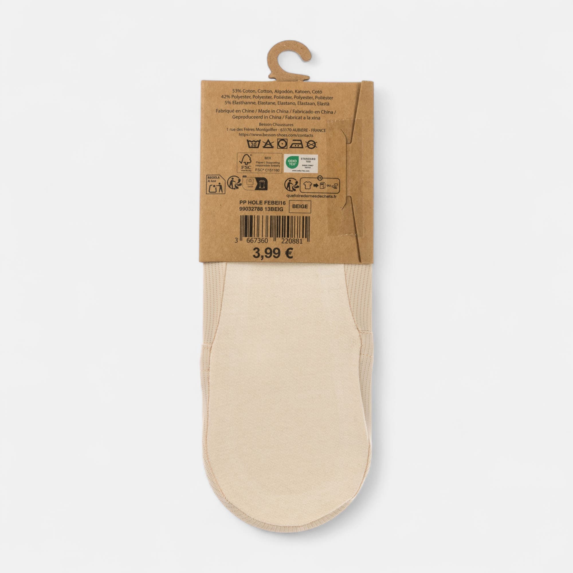 Chaussettes Femme beige