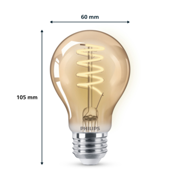 Philips LED peer E27 40 watt 2200K Amber dimbaar