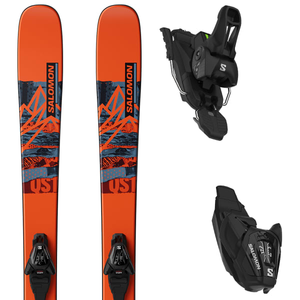 Pack ski SALOMON QST SPARK JR M + L6 GW J2 FLAME / COPEN BLUE / BLACK