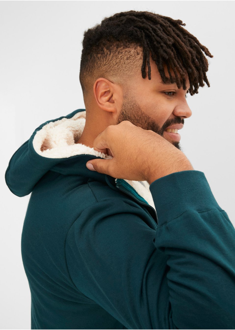Gilet sweat thermo à capuche avec doublure peluche