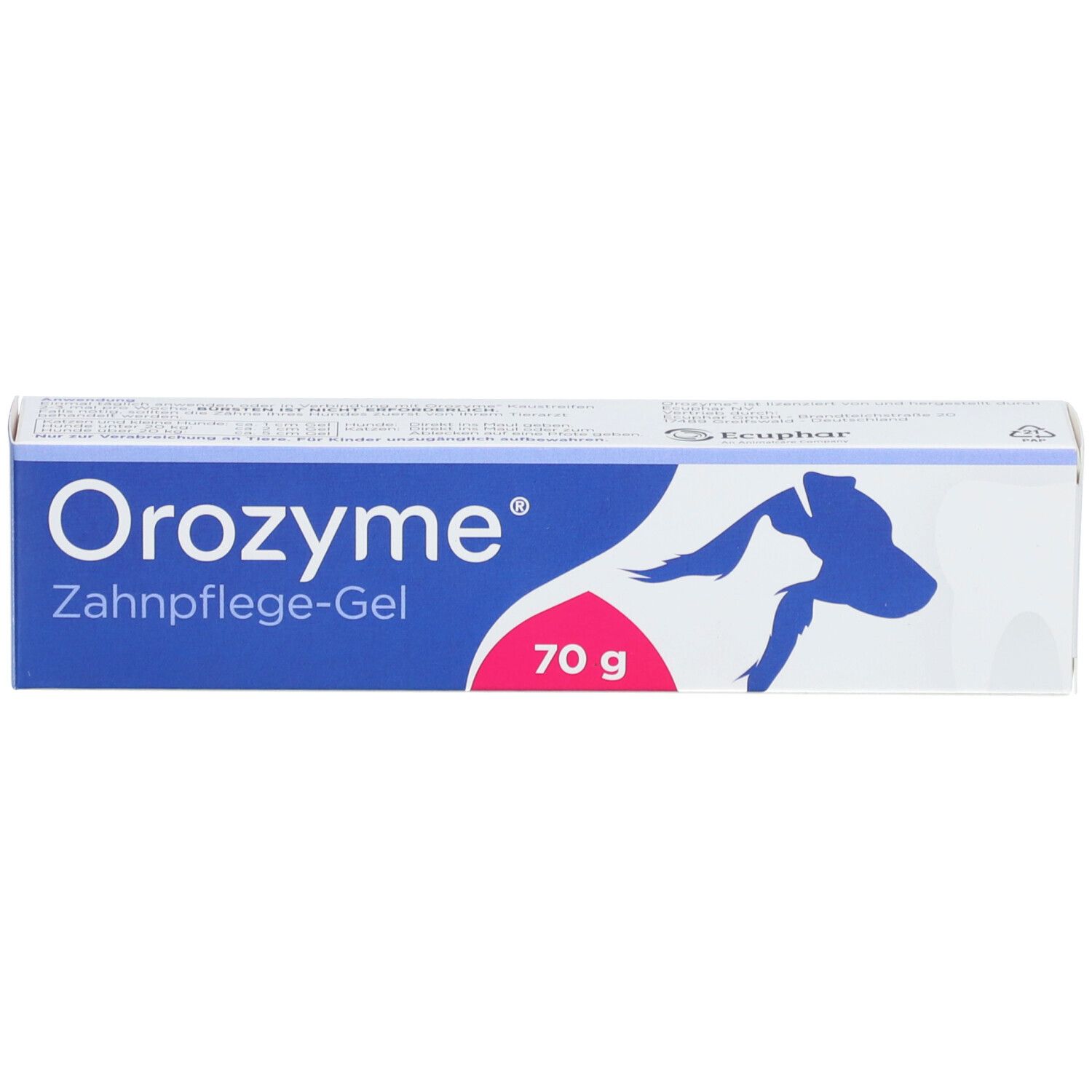 Ecuphar Orozyme Zahnpflege-Gel für Hund und Katze