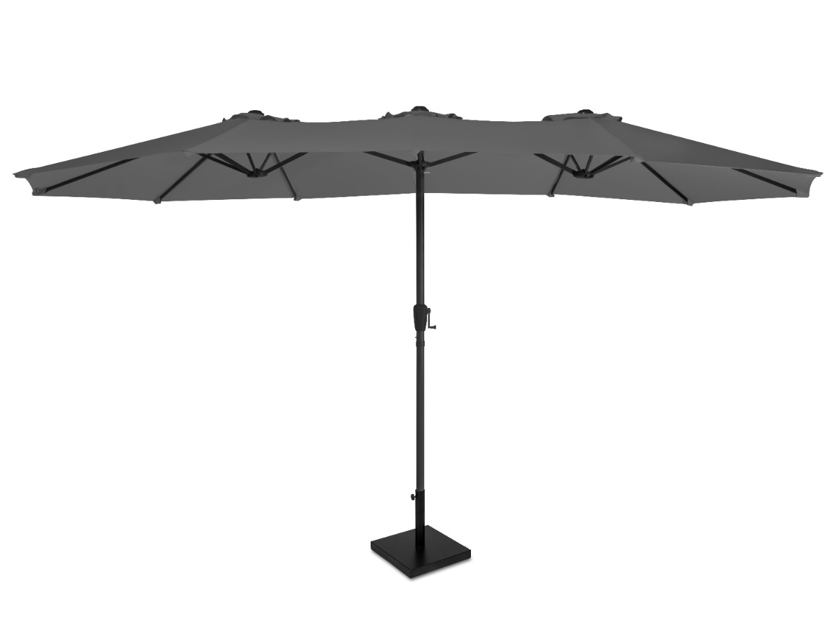 VONROC Iseo 460 x 270 Premium Parasol met voet - Grey