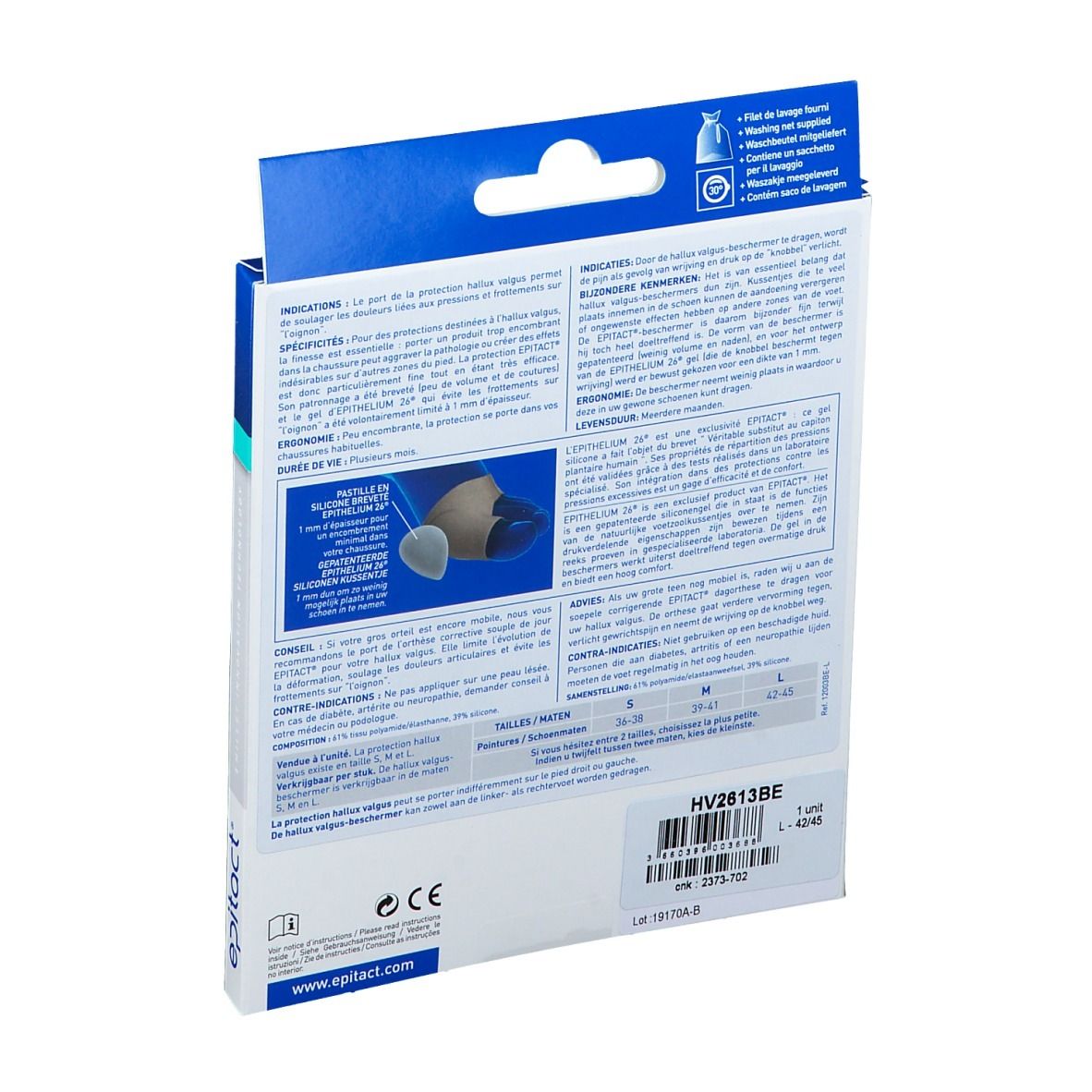 epitact® Schutz EPITHELIUM 26® HALLUS VALGUS Schutz Gr. L