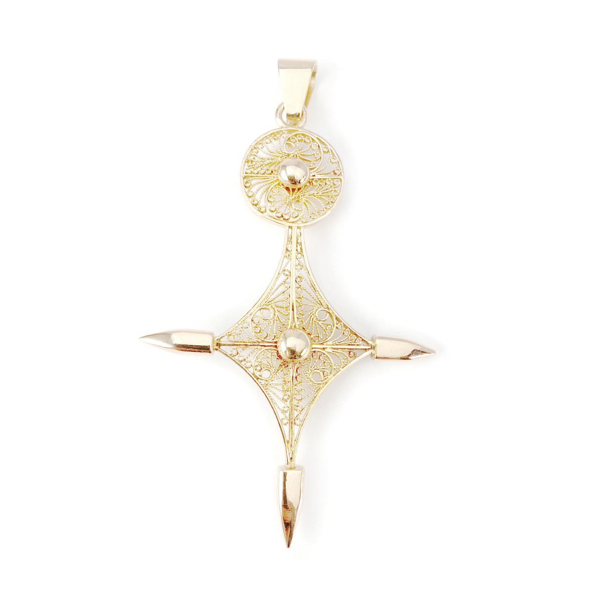 Croix d'occasion or 750 rose