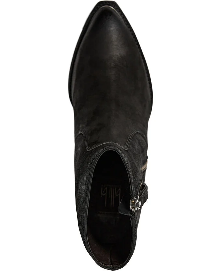 Billi Bi Kort støvle - A7230 Black nubuk/silver 40