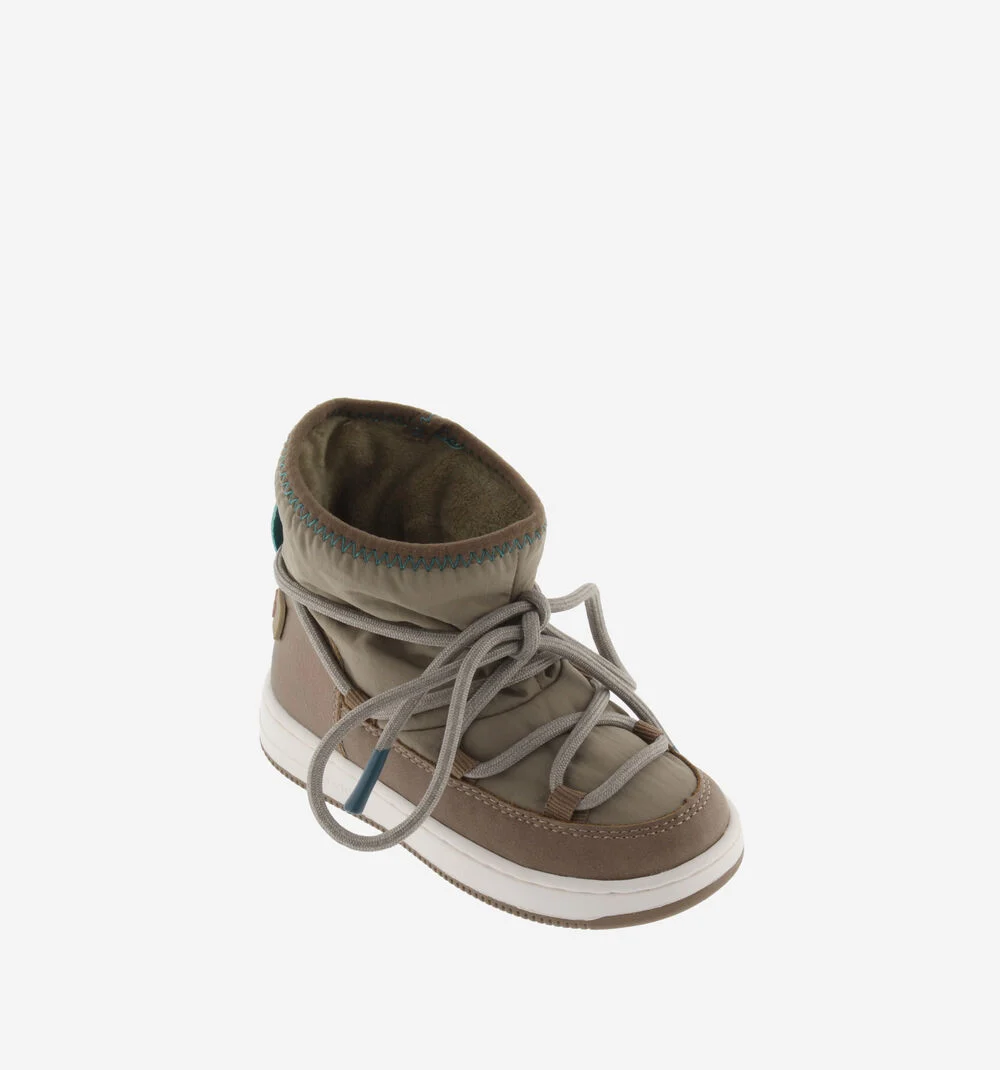 TIEMPO BOTTE NYLON & MÉTAL Bottes après-ski pour filles TAUPE
