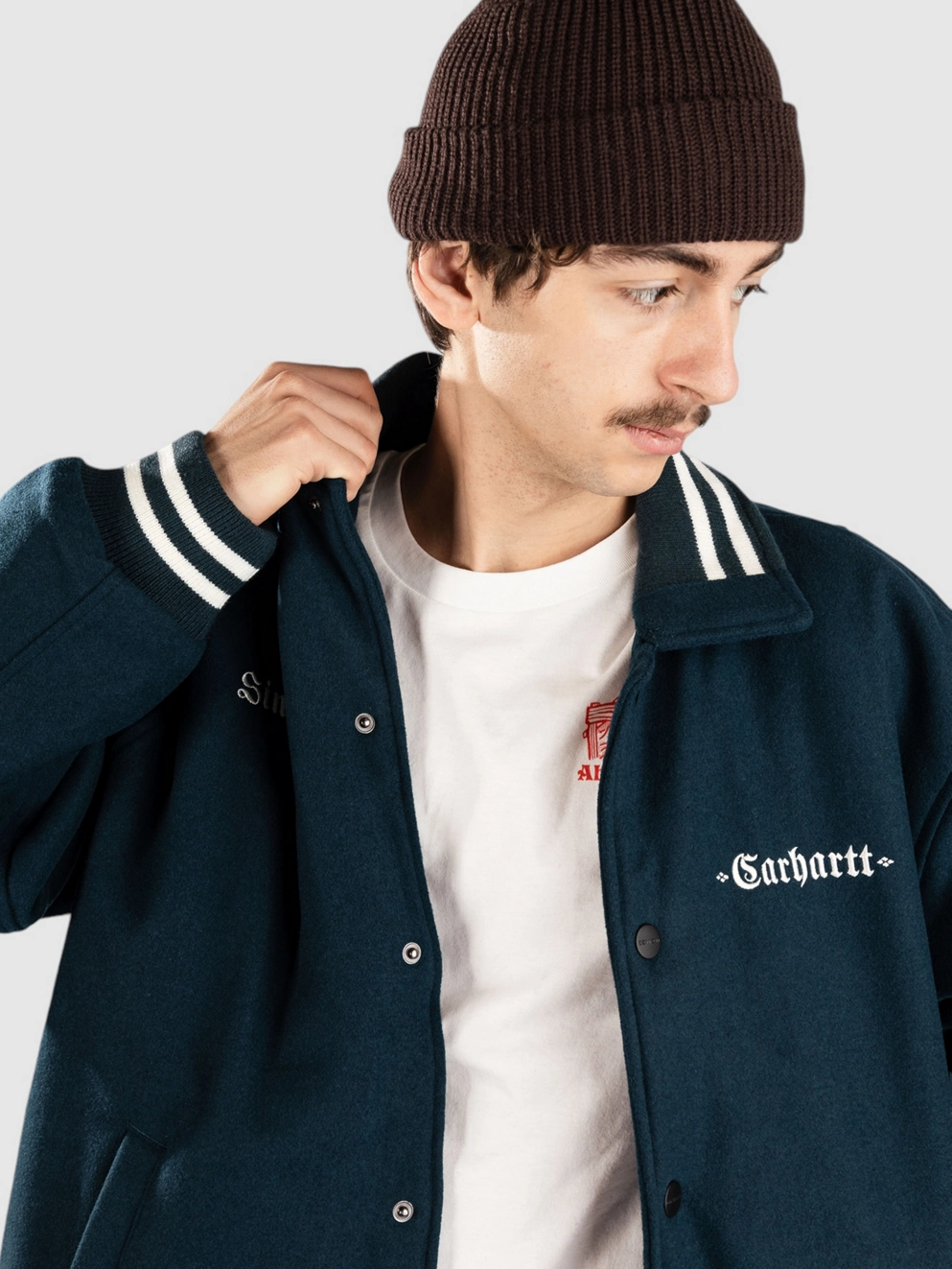 Carhartt WIP Wool Coach Jacket deep lagoon/wax