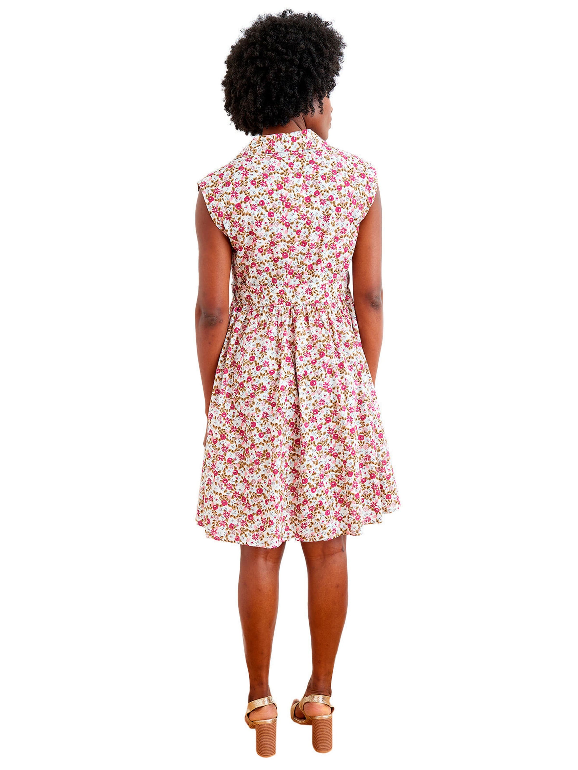 Vertbaudet Ärmelloses Blusenkleid für Schwangerschaft und Stillzeit rosa
